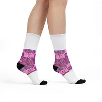 OUTRLIMIT Pink Baby Girl Monster Crew Socks - Girls'