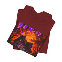 OUTRLIMIT TRAP Round Orange Sun Haunted Tee - Adult