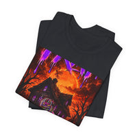 OUTRLIMIT TRAP Round Orange Sun Haunted Tee - Adult
