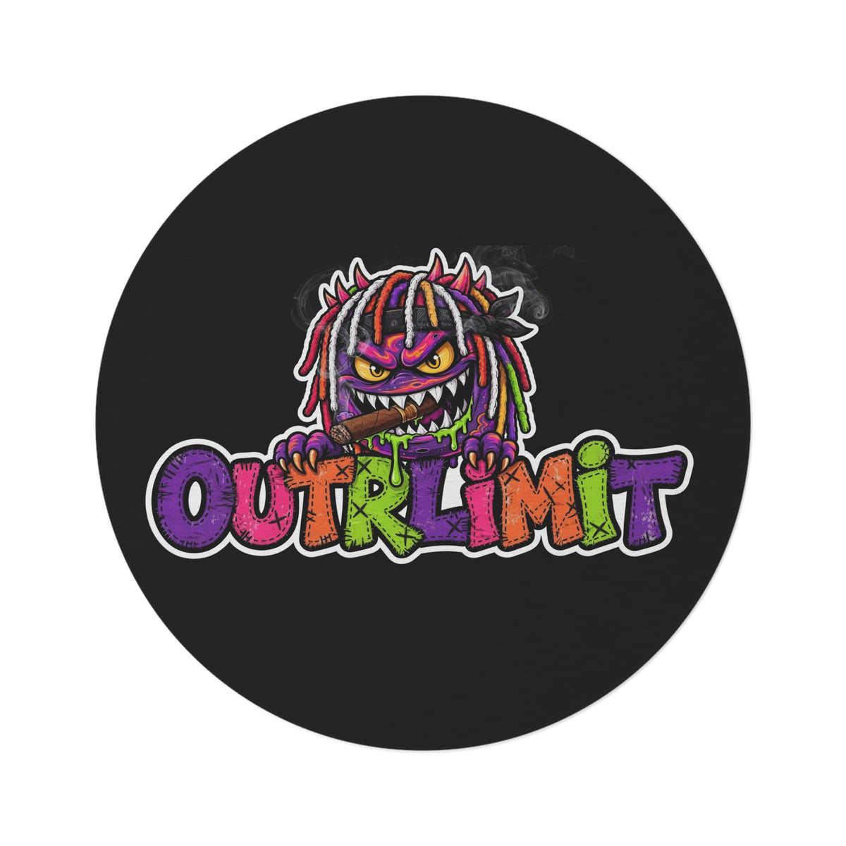 OUTRLIMIT Mascot Round Rug (Black)