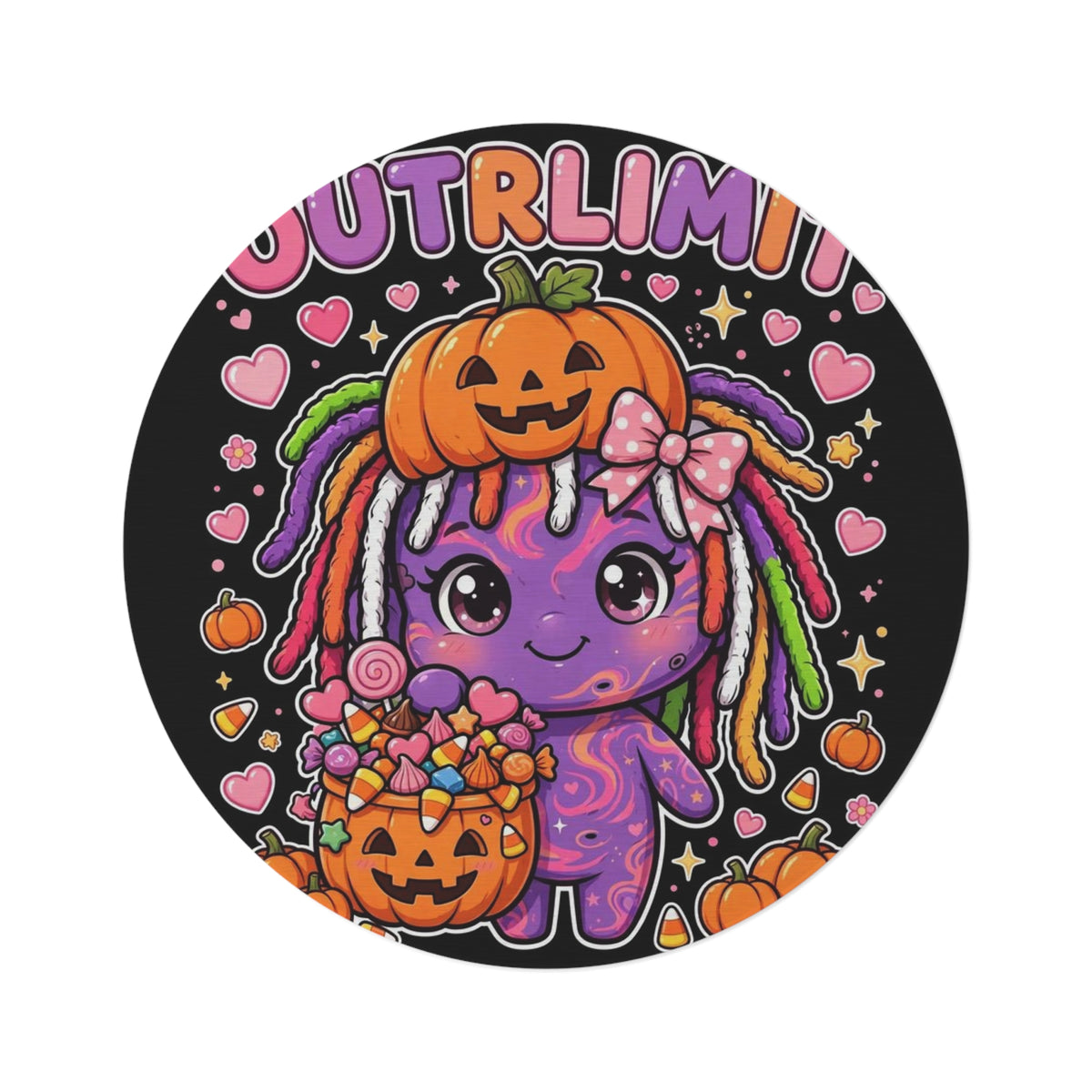 OUTRLIMIT Halloween Girls Monster Rug