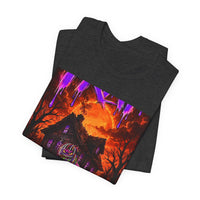 OUTRLIMIT TRAP Round Orange Sun Haunted Tee - Adult