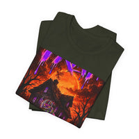 OUTRLIMIT TRAP Round Orange Sun Haunted Tee - Adult