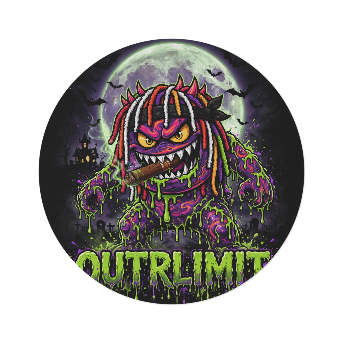 OUTRLIMIT Halloween Toxic Slime Rug