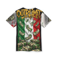 OUTRLIMIT Hustlin Made Me Rich AOP Tee - English