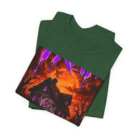 OUTRLIMIT TRAP Round Orange Sun Haunted Tee - Adult