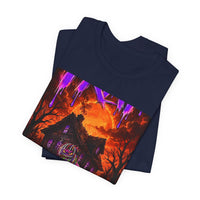 OUTRLIMIT TRAP Round Orange Sun Haunted Tee - Adult