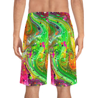 OUTRLIMIT Neon Drippy Surf AOP Board Shorts