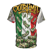 OUTRLIMIT Hustlin Made Me Rich AOP Tee - English