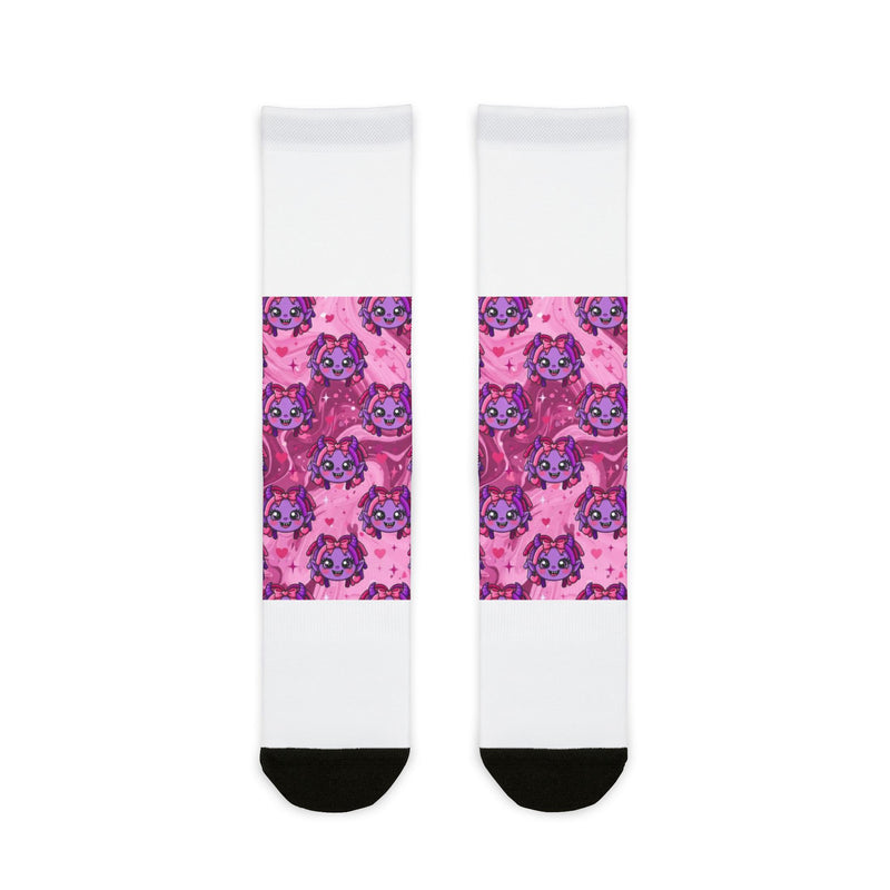 OUTRLIMIT Pink Baby Girl Monster Crew Socks - Girls'