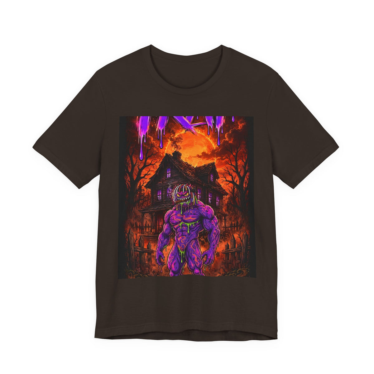 OUTRLIMIT TRAP Round Orange Sun Haunted Tee - Adult