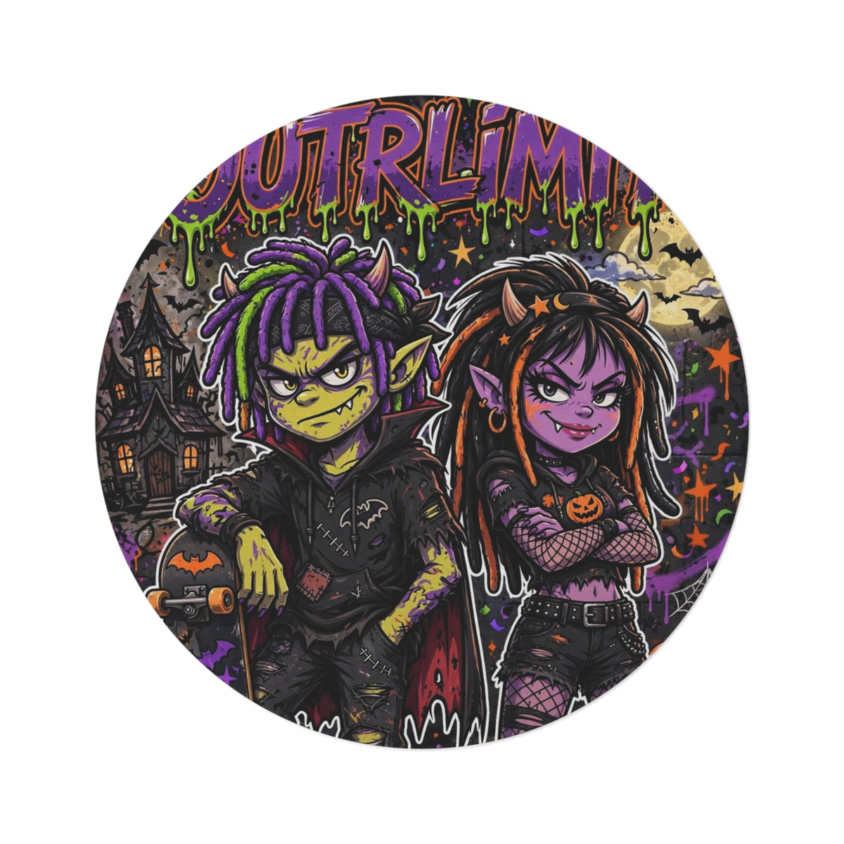OUTRLIMIT Halloween Teen Monsters Rug