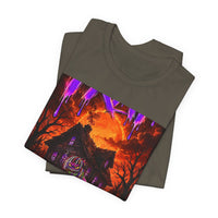 OUTRLIMIT TRAP Round Orange Sun Haunted Tee - Adult