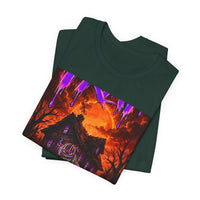 OUTRLIMIT TRAP Round Orange Sun Haunted Tee - Adult