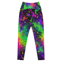 OUTRLIMIT Midnight Galaxy All-Over Print Leggings with Pockets