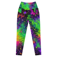 OUTRLIMIT Midnight Galaxy All-Over Print Leggings with Pockets
