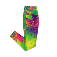OUTRLIMIT Neon Galaxy All-Over Print Leggings with Pockets