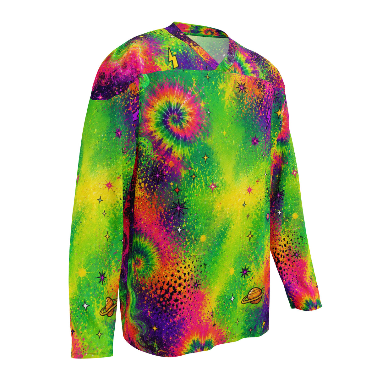 OUTRLIMIT Neon Galaxy All-Over Print Recycled Hockey Fan Jersey