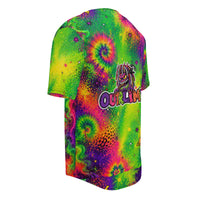 OUTRLIMIT Neon Galaxy All-Over Print Recycled Unisex Baseball Jersey