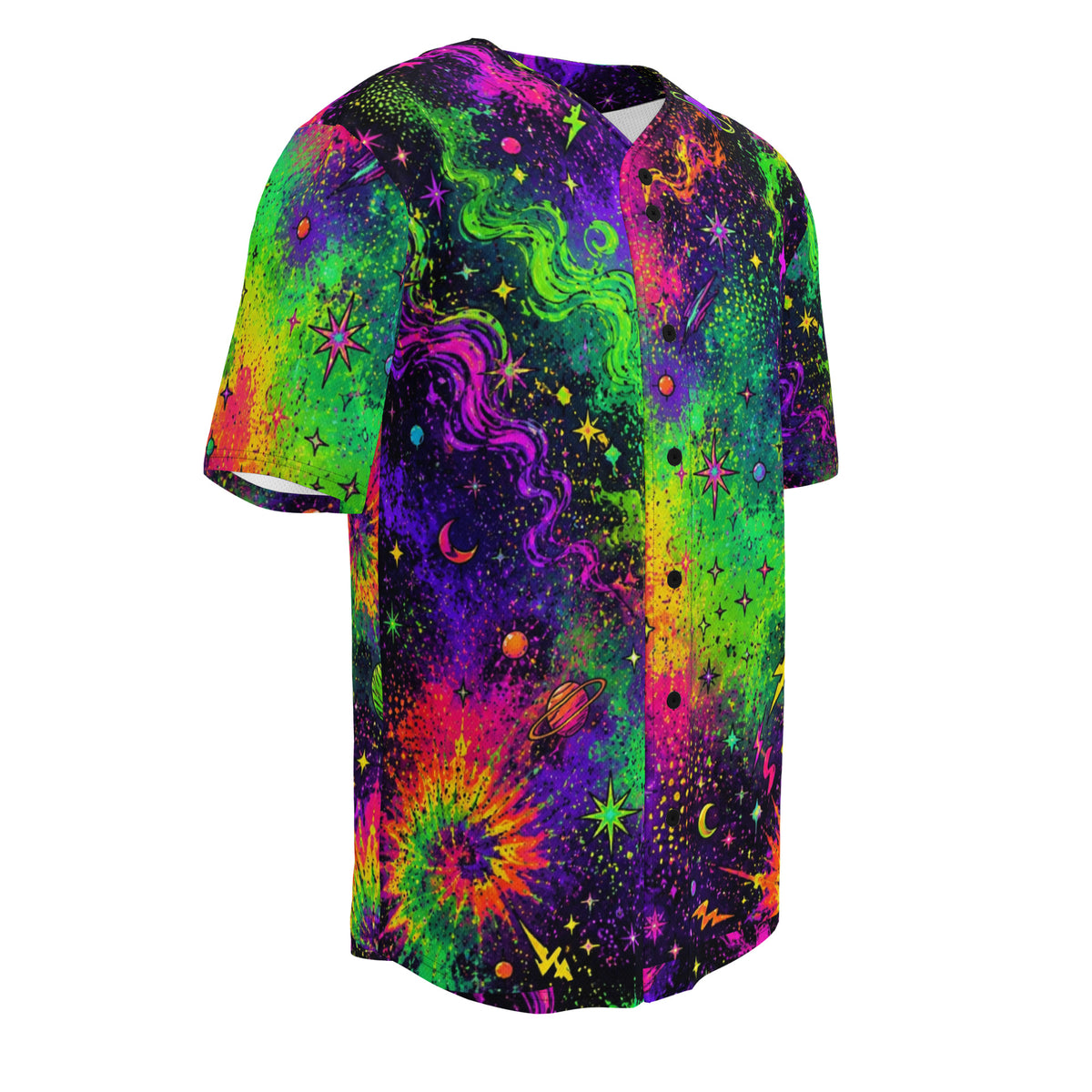 OUTRLIMIT Midnight Galaxy All-Over Print Recycled Unisex Baseball Jersey