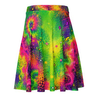 OUTRLIMIT Neon Galaxy All-Over Print Skater Skirt