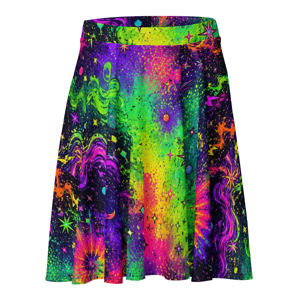 OUTRLIMIT Midnight Galaxy All-Over Print Skater Skirt