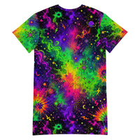 OUTRLIMIT Midnight Galaxy All-Over Print T-Shirt Dress