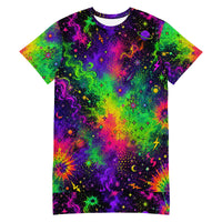 OUTRLIMIT Midnight Galaxy All-Over Print T-Shirt Dress