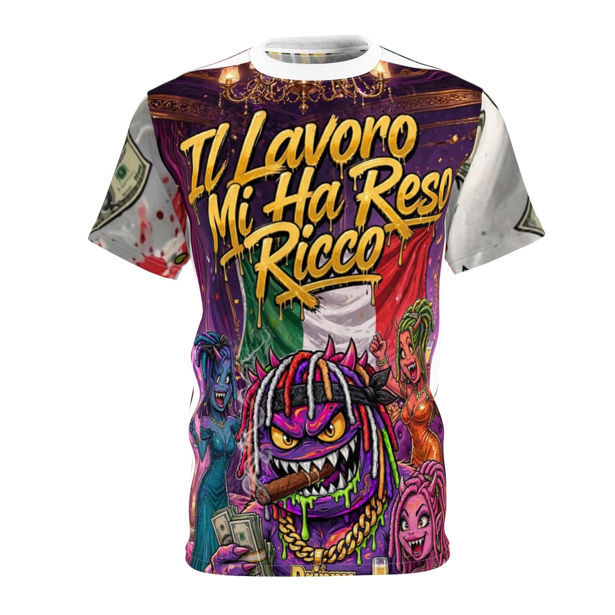 OUTRLIMIT Il Lavoro Mi Ha Reso Ricco AOP Tee